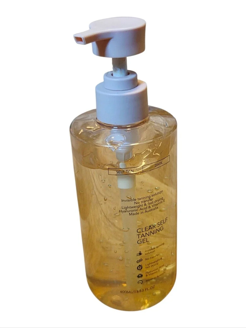 Clear Self Tanning Gel – Streak Free, Dark